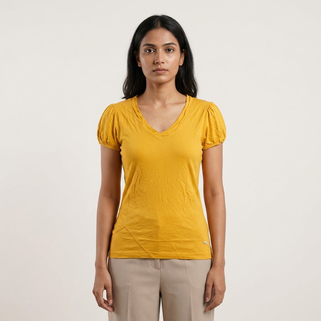 Puma Puff Sleeve Top Spectra Yellow