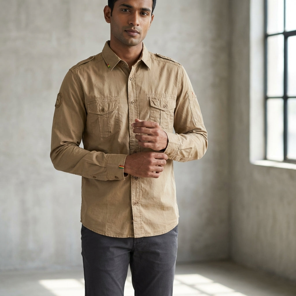 Puma Men's Long Sleeve Shirt Kelp