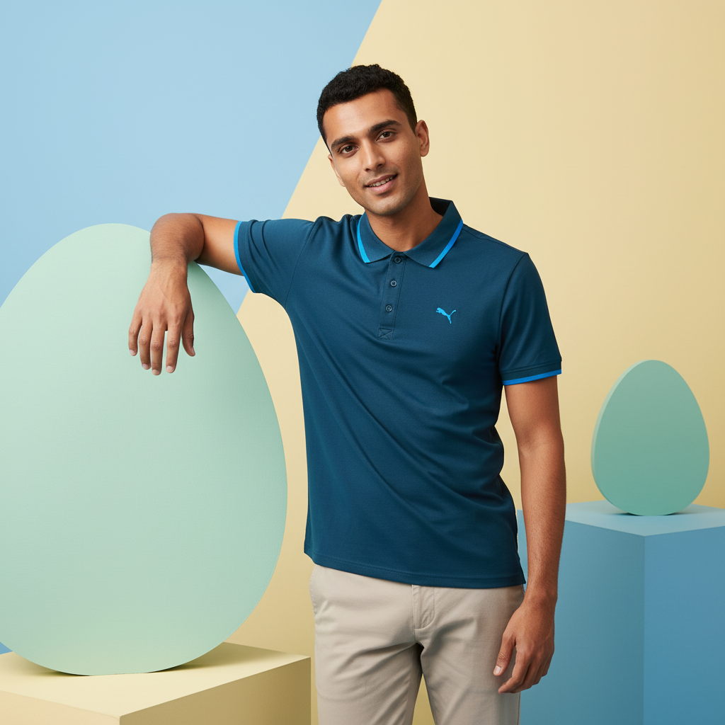 Puma FUN Pique Polo Poseidon