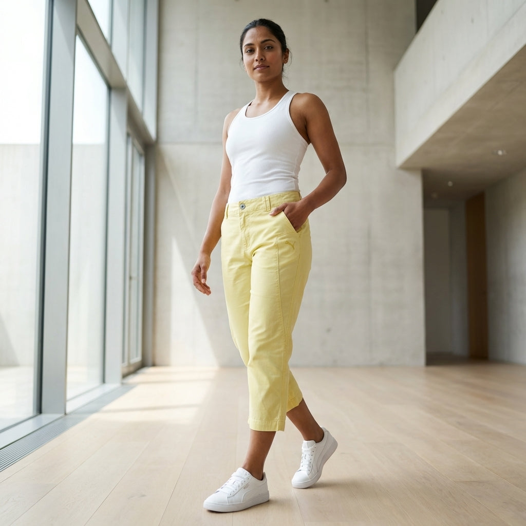 Puma Women's Yellow Iris Capri Pants