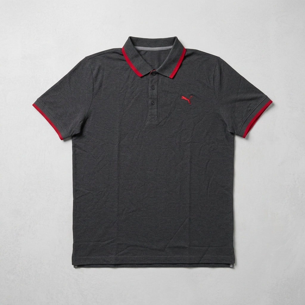 Puma FUN Pique Polo Dark Gray Heather
