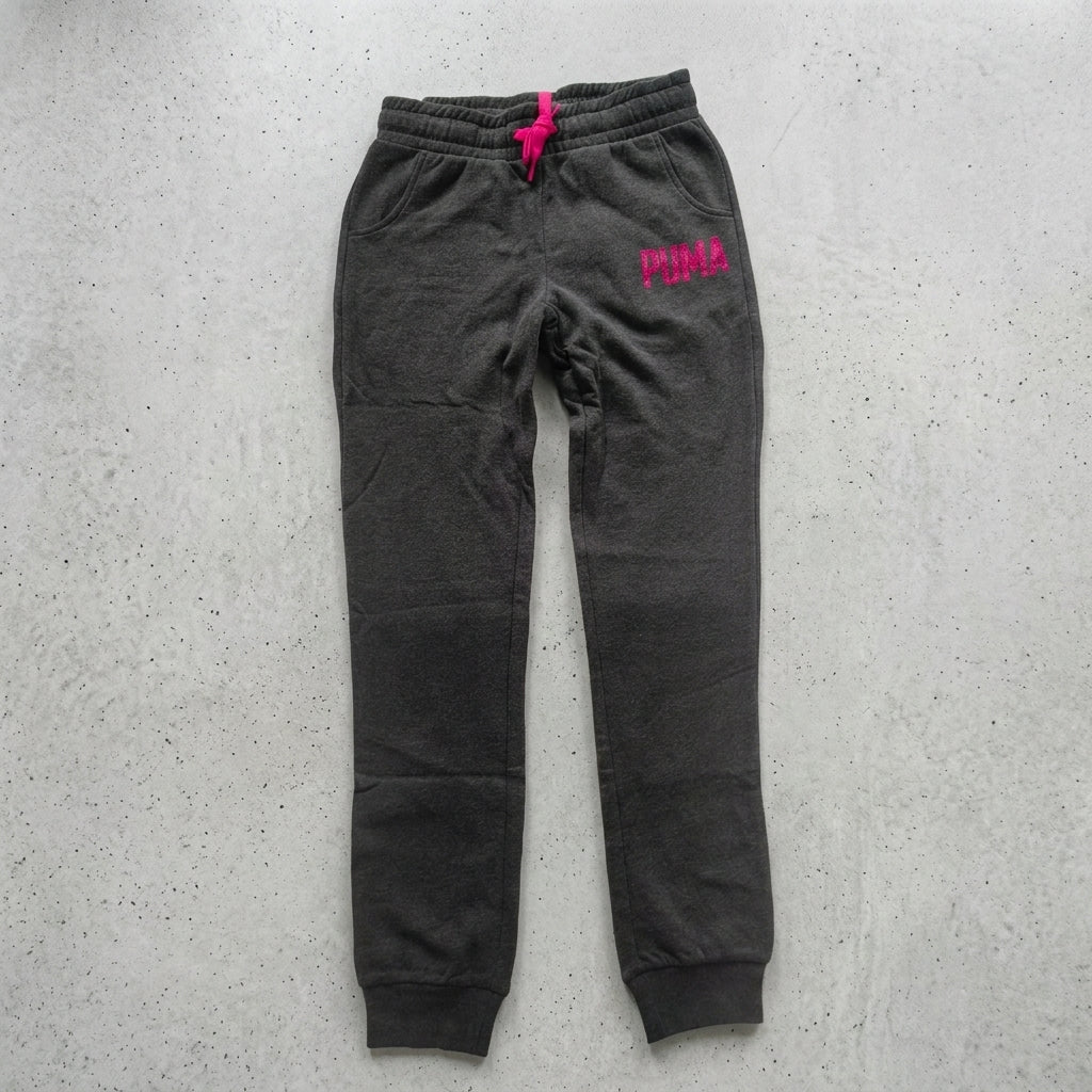 Puma Women's Dark Grey Knitted Sweatpants
