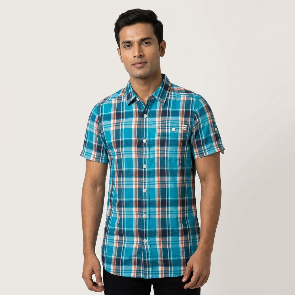 Puma Checked Shirt SL Capri Breeze