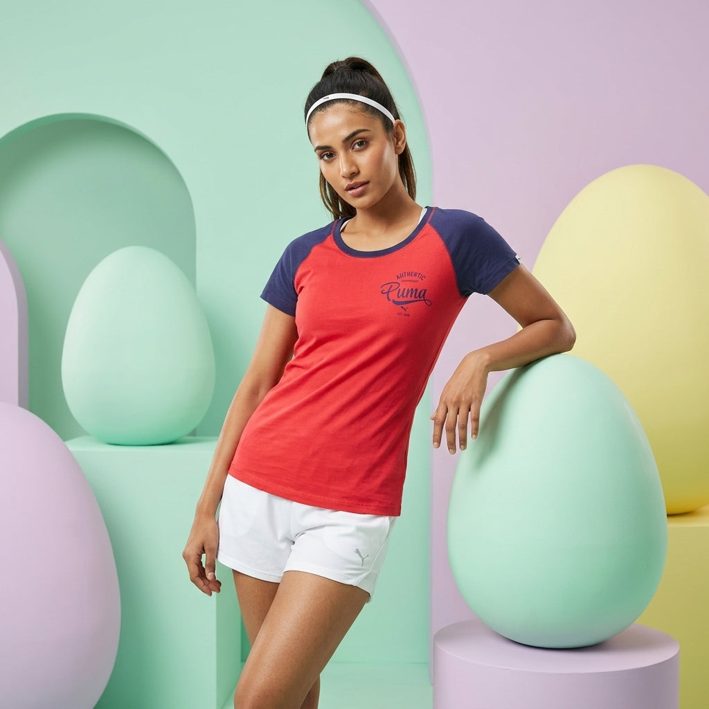 Puma Women's STYLE Personal Best Athletic Loose Top