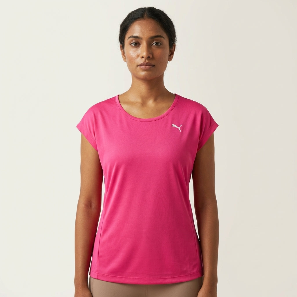 Puma Women's Studio Graphic Tee Fuchsia Purple