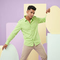 Puma Men's Long Sleeve Summer Green Shirt