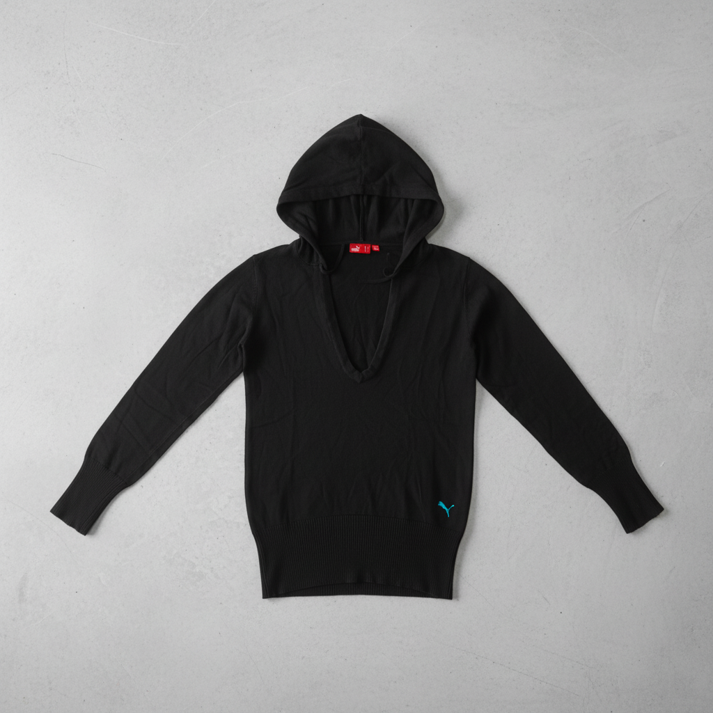 Puma Women's Hooded Knit Top Black