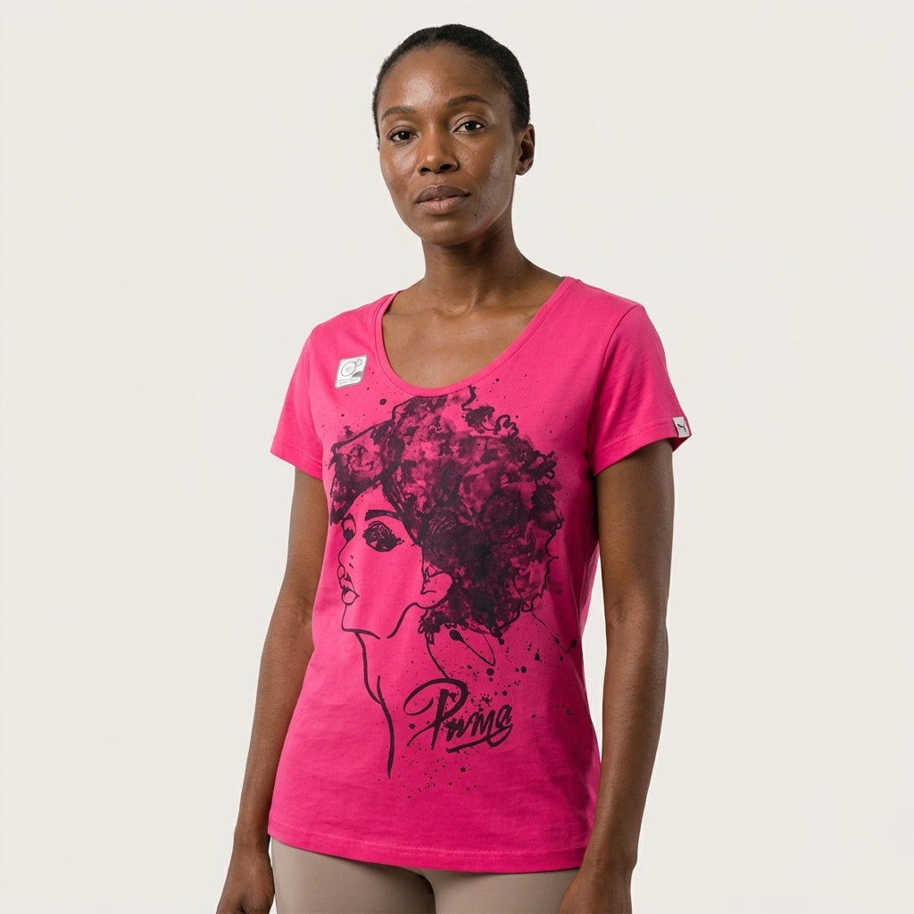 Puma Afro Tee Fuchsia Purple
