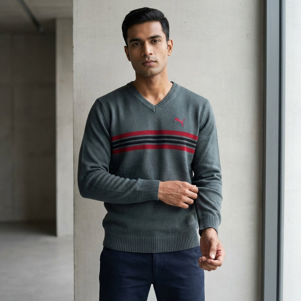 Puma Men's Long Sleeve Knitted Sweater