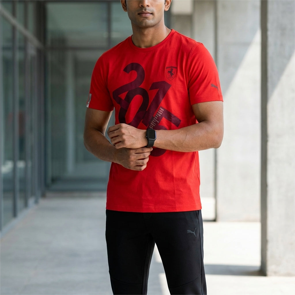 Puma Ferrari Graphic Tee Rosso Corsa
