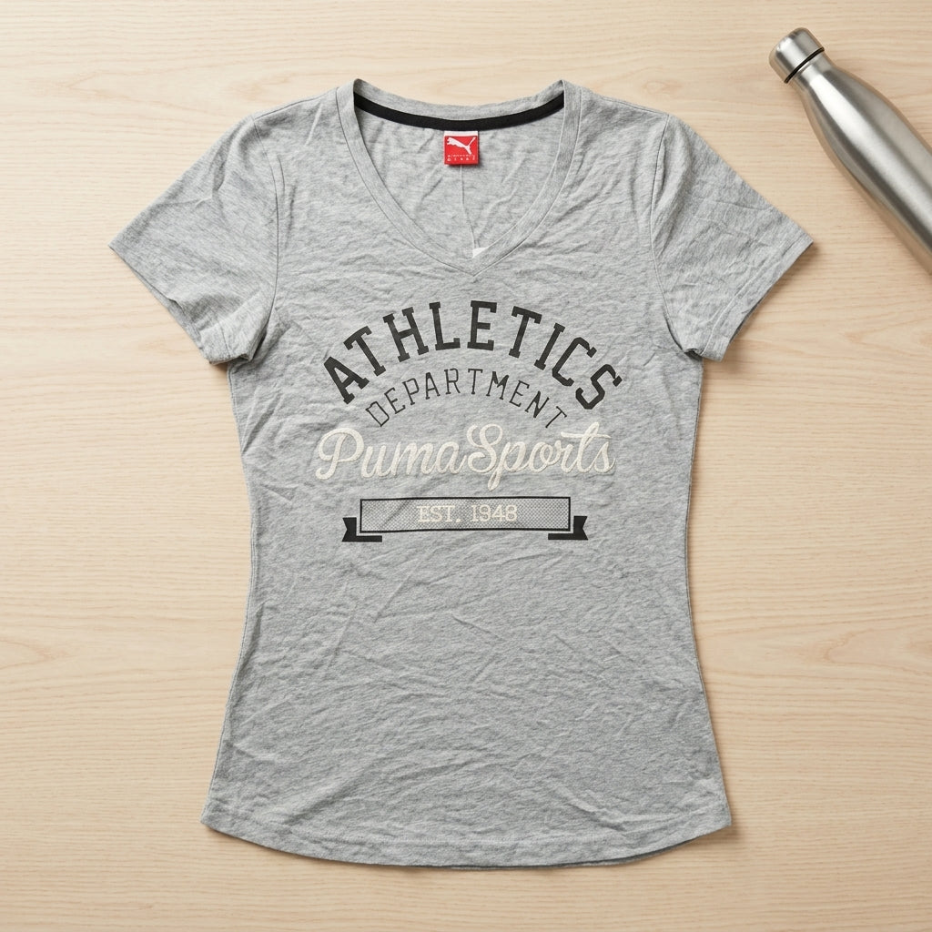 Puma Women's Varsity Tee Light Gray Heather