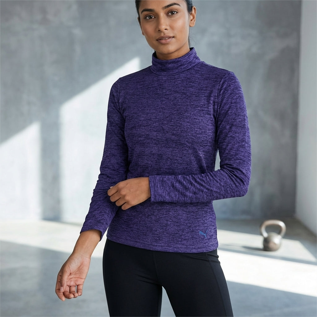 Puma Women's JB Turtleneck T-Shirt Purple