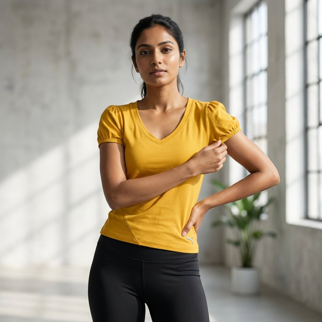 Puma Puff Sleeve Top Spectra Yellow