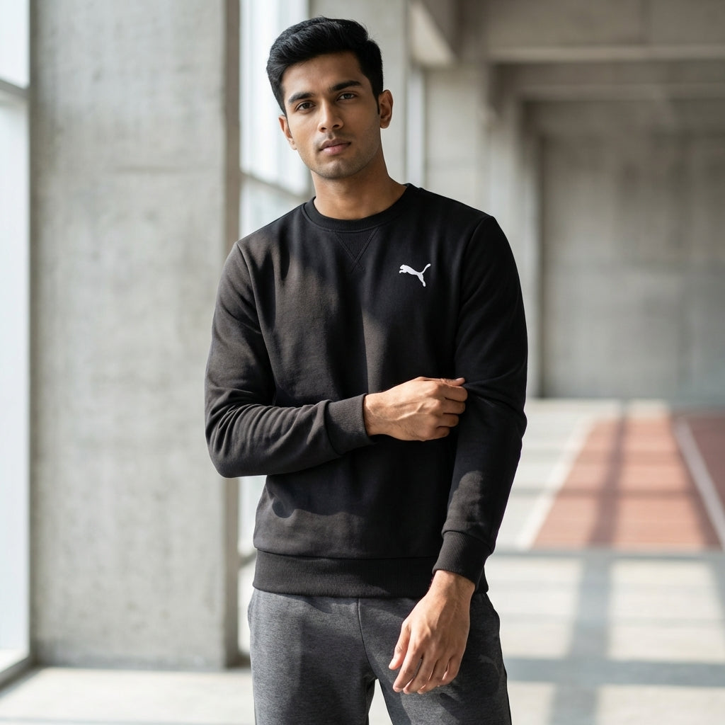 Puma ESS Crew Sweat FL Black