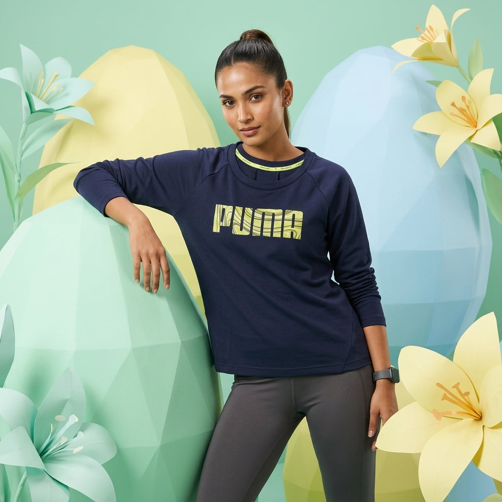 Puma Elevated Crew Sweatshirt Women's Peacoat