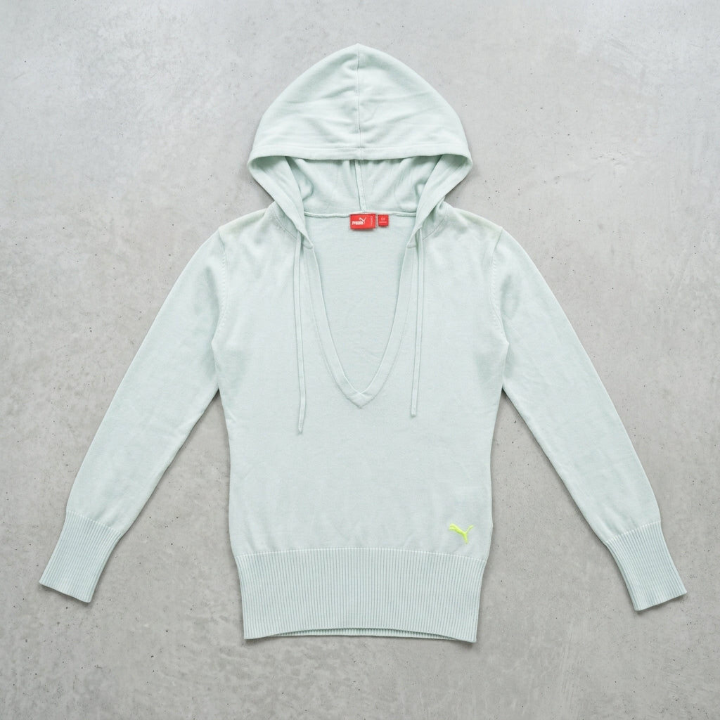 Puma Hooded Knit Top Glacier