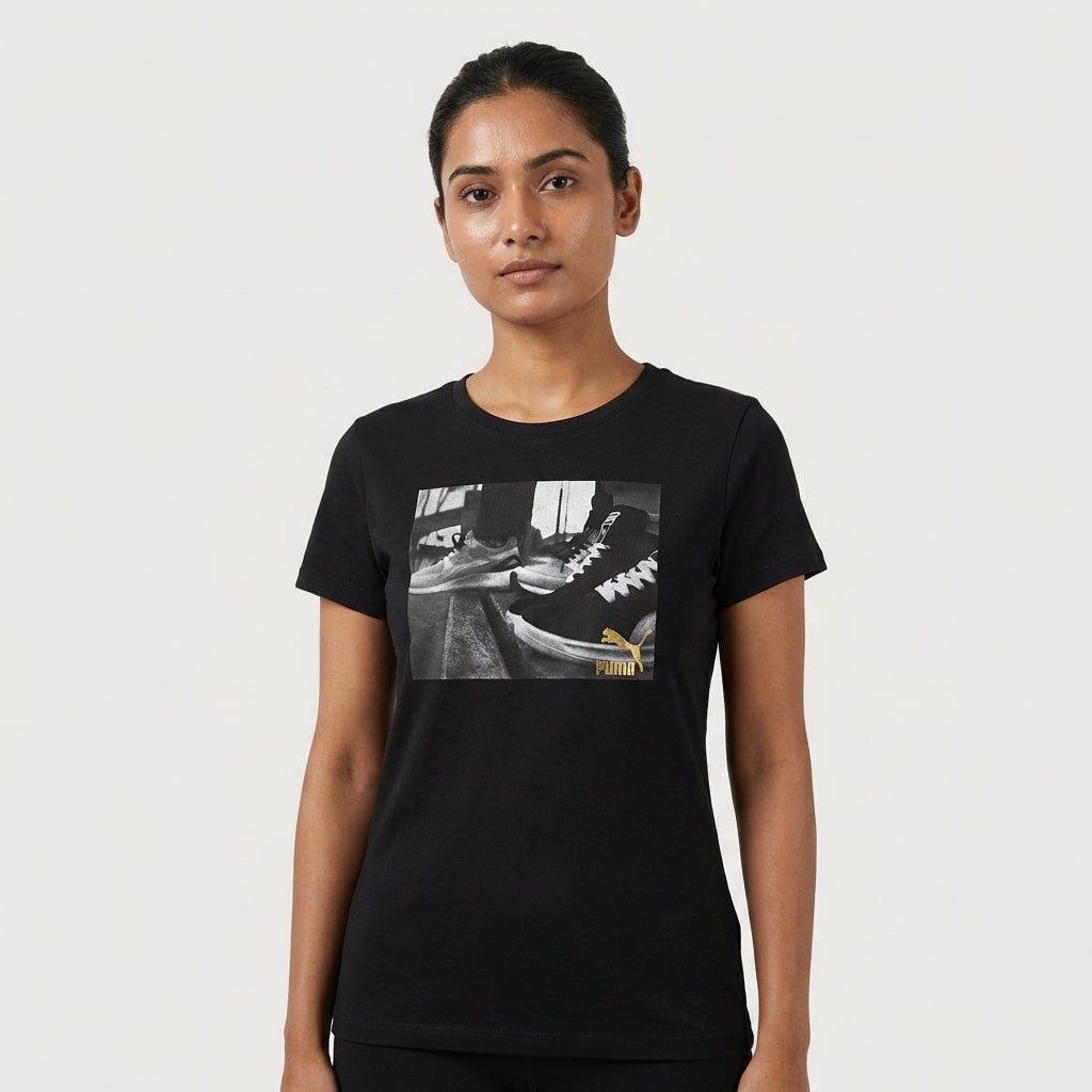 Puma Women's Sneaker Tee Black