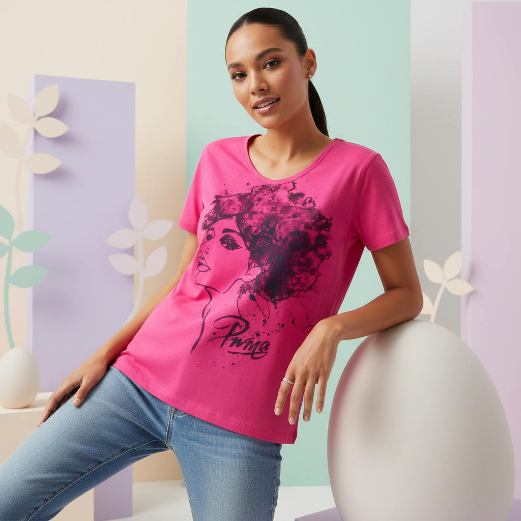 Puma Afro Tee Fuchsia Purple