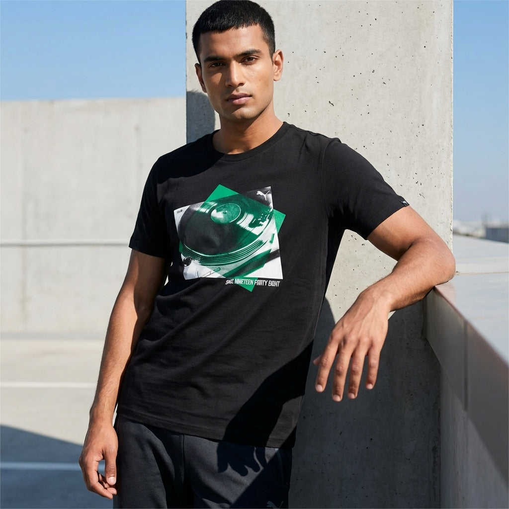 Puma Men's Graphic Tee 3 Black