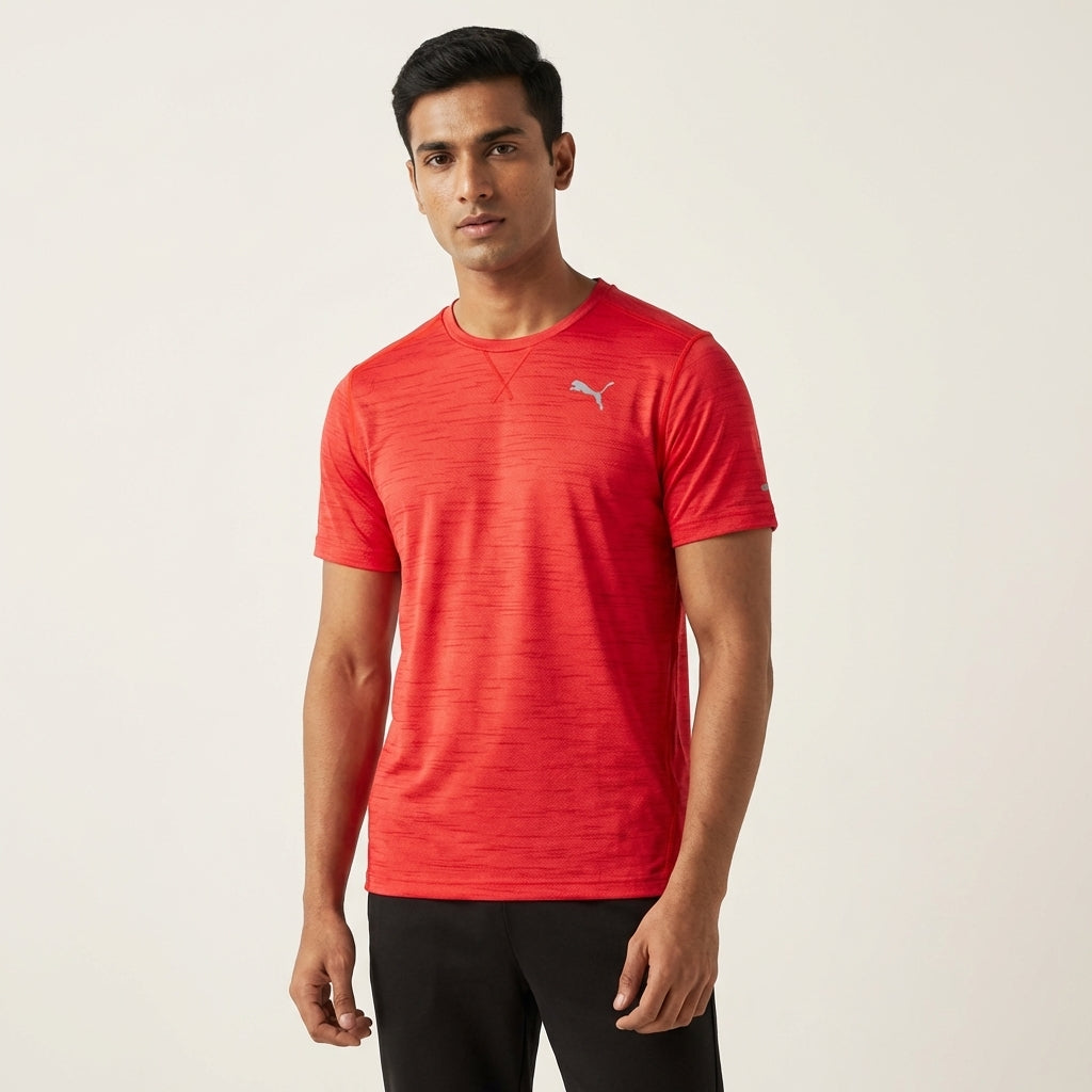Puma Rebel-Run Short Sleeve Tee Red Blast
