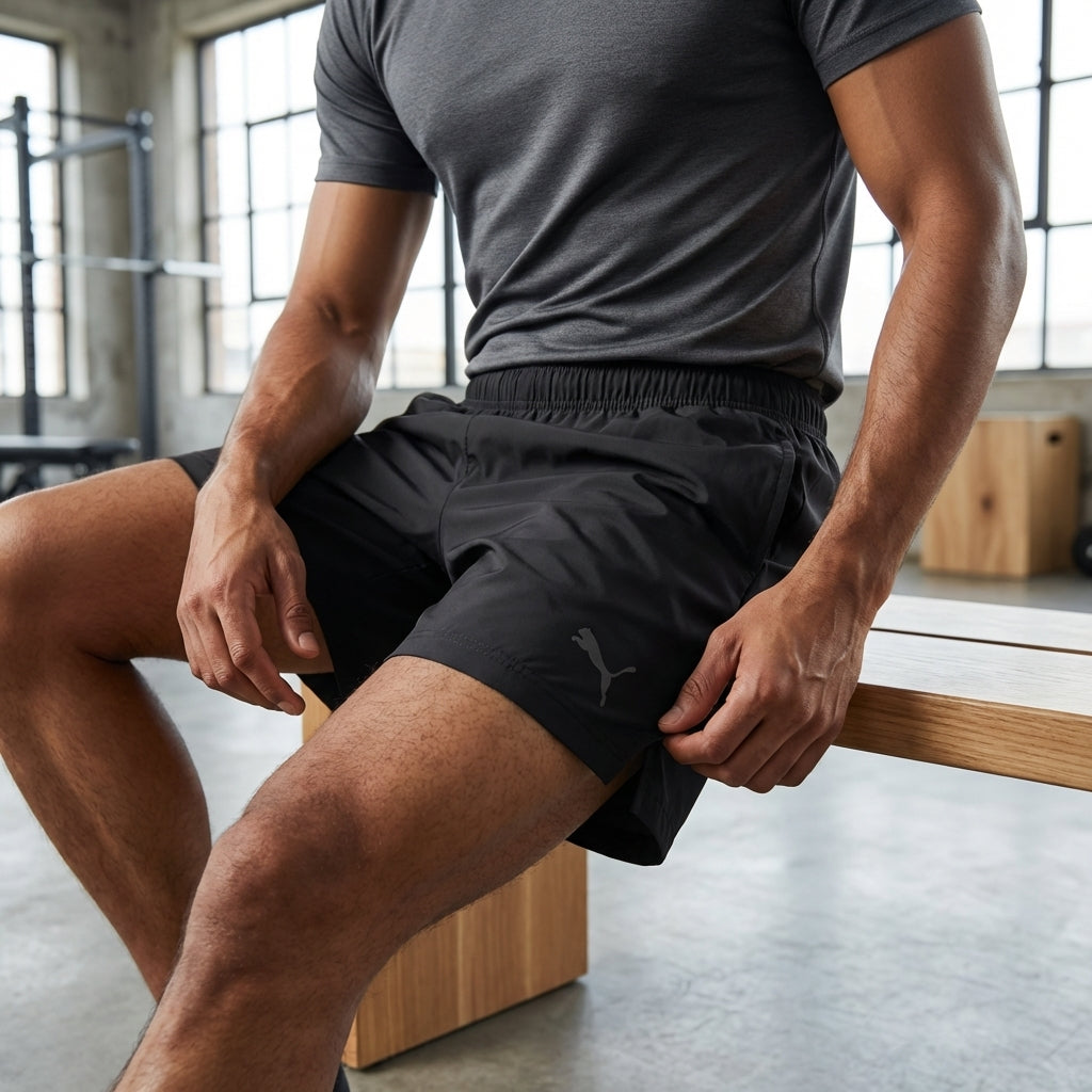 Puma ESS Woven 5" Shorts Asphalt