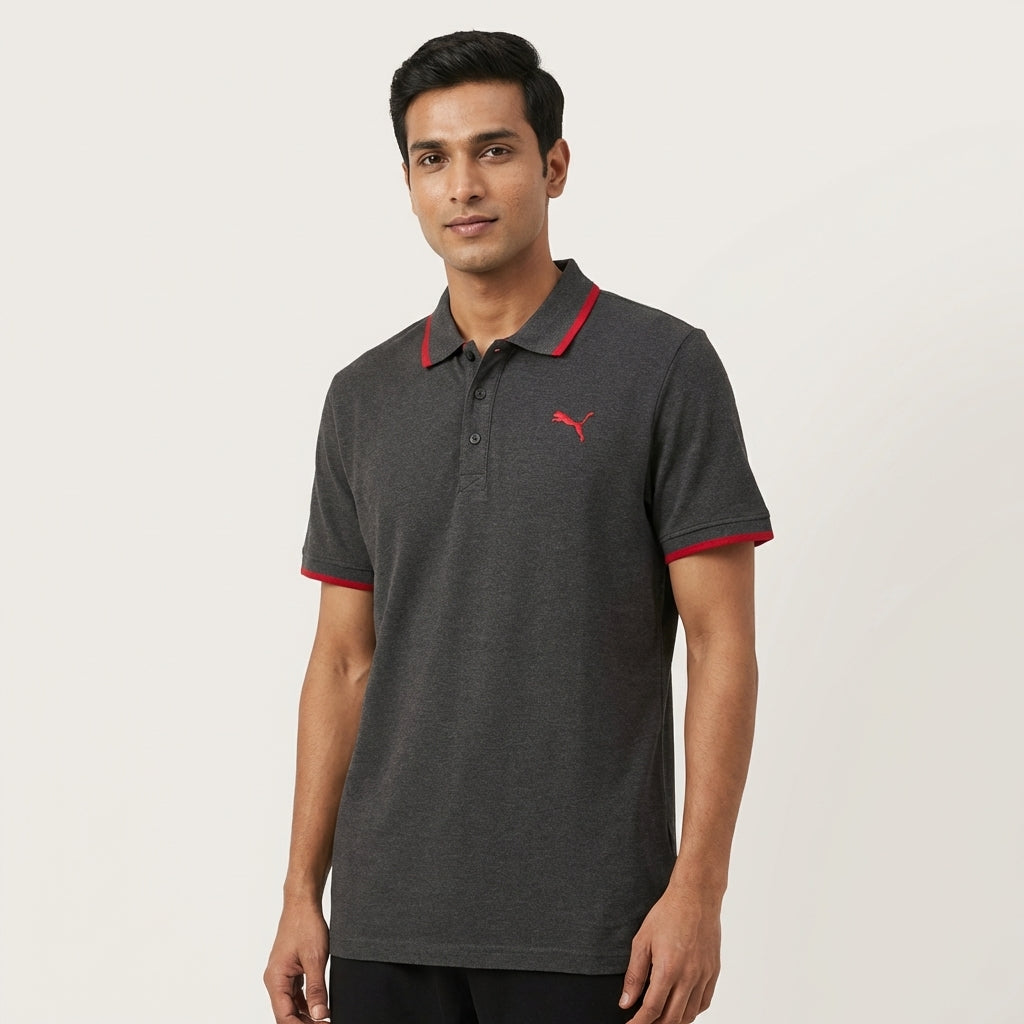 Puma FUN Pique Polo Dark Gray Heather