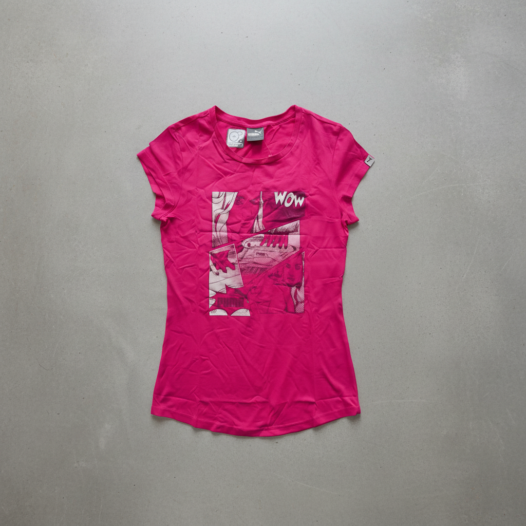 Puma Comic Strip Tee Fuchsia Purple
