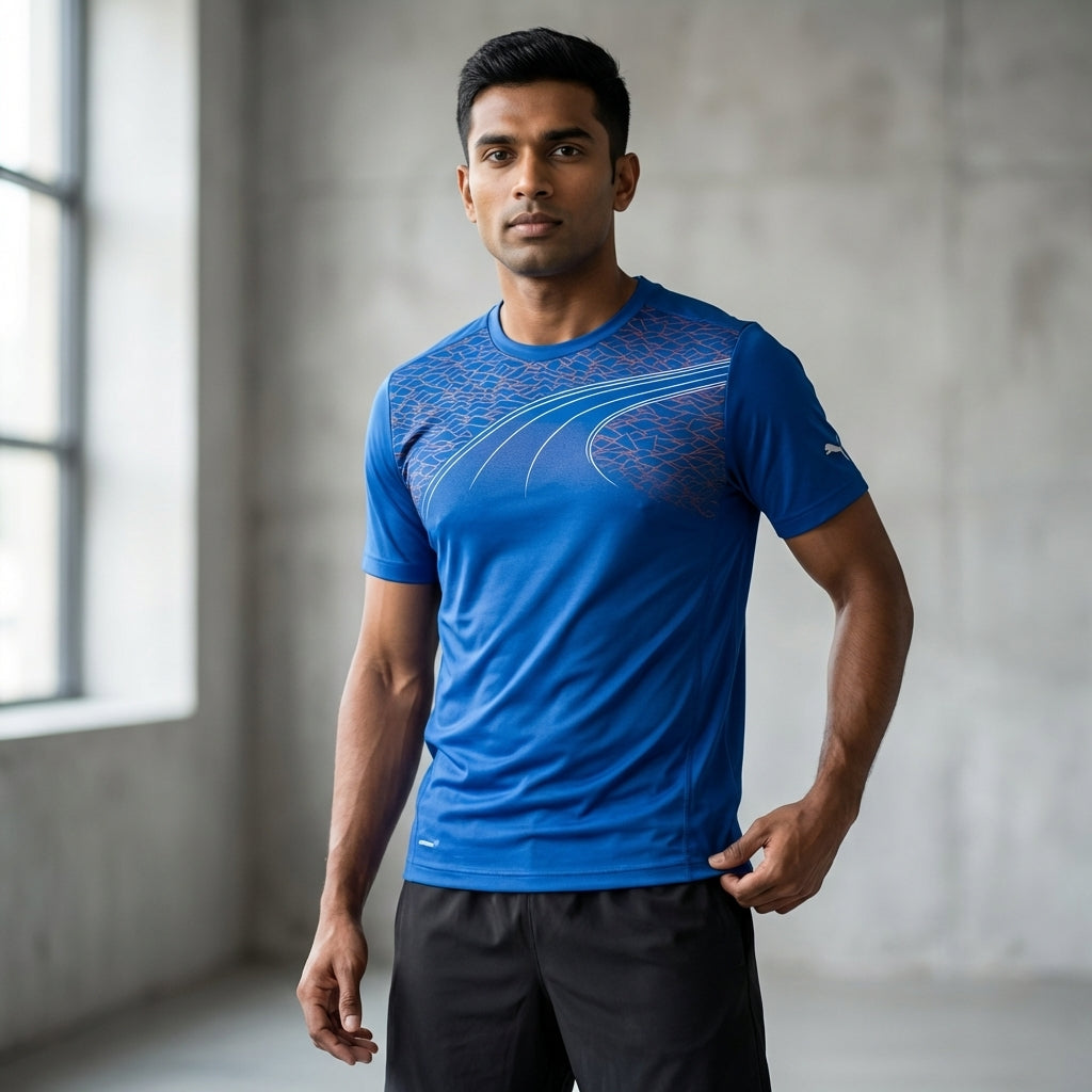 Puma ACTIVE Formstripe Tee Sodalite