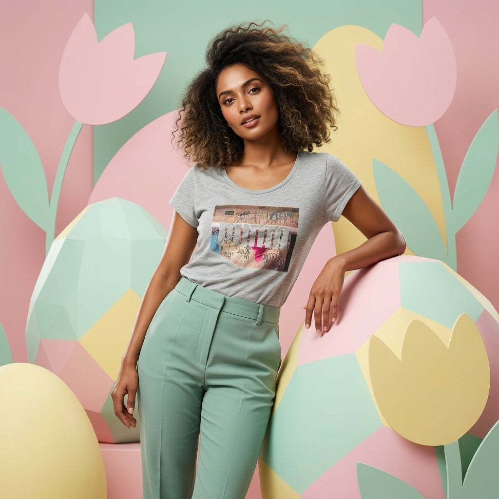 Puma Women's Summer Collab Tee - Light Gray