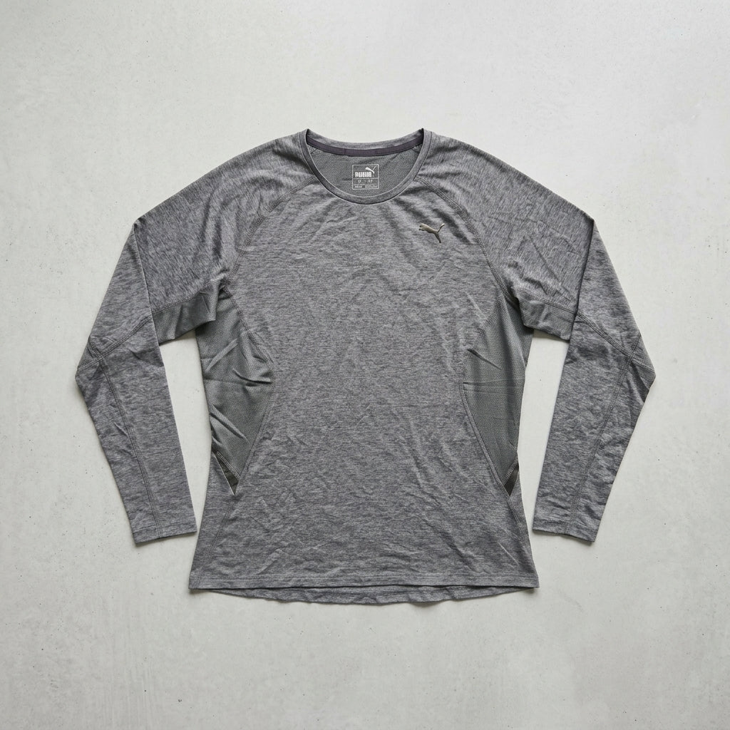 Puma Women's Long Sleeve Performance Tee Medium Gray Heather
