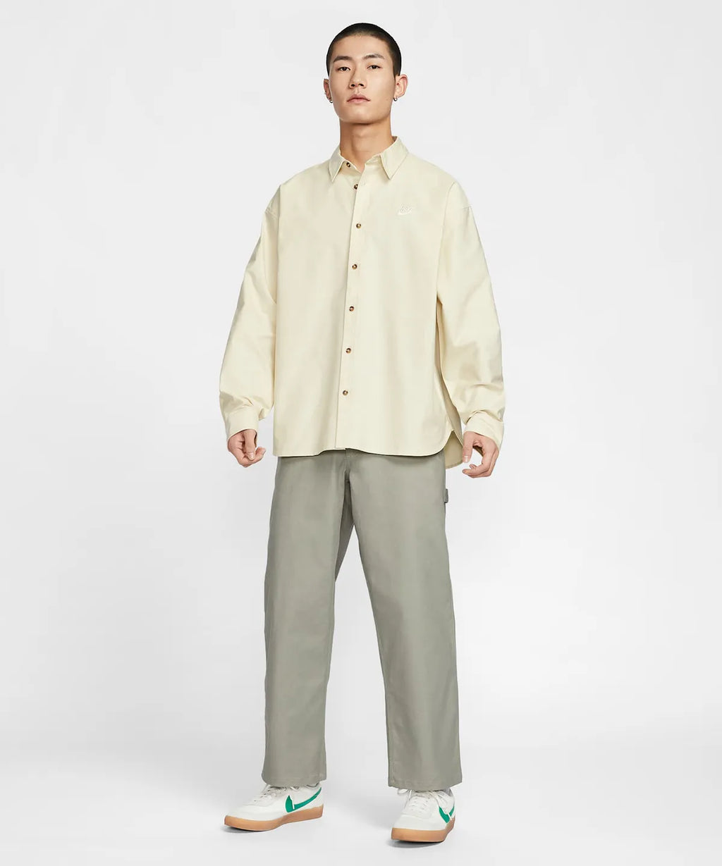 Nike Club Long-Sleeve Oxford Oversized Shirt