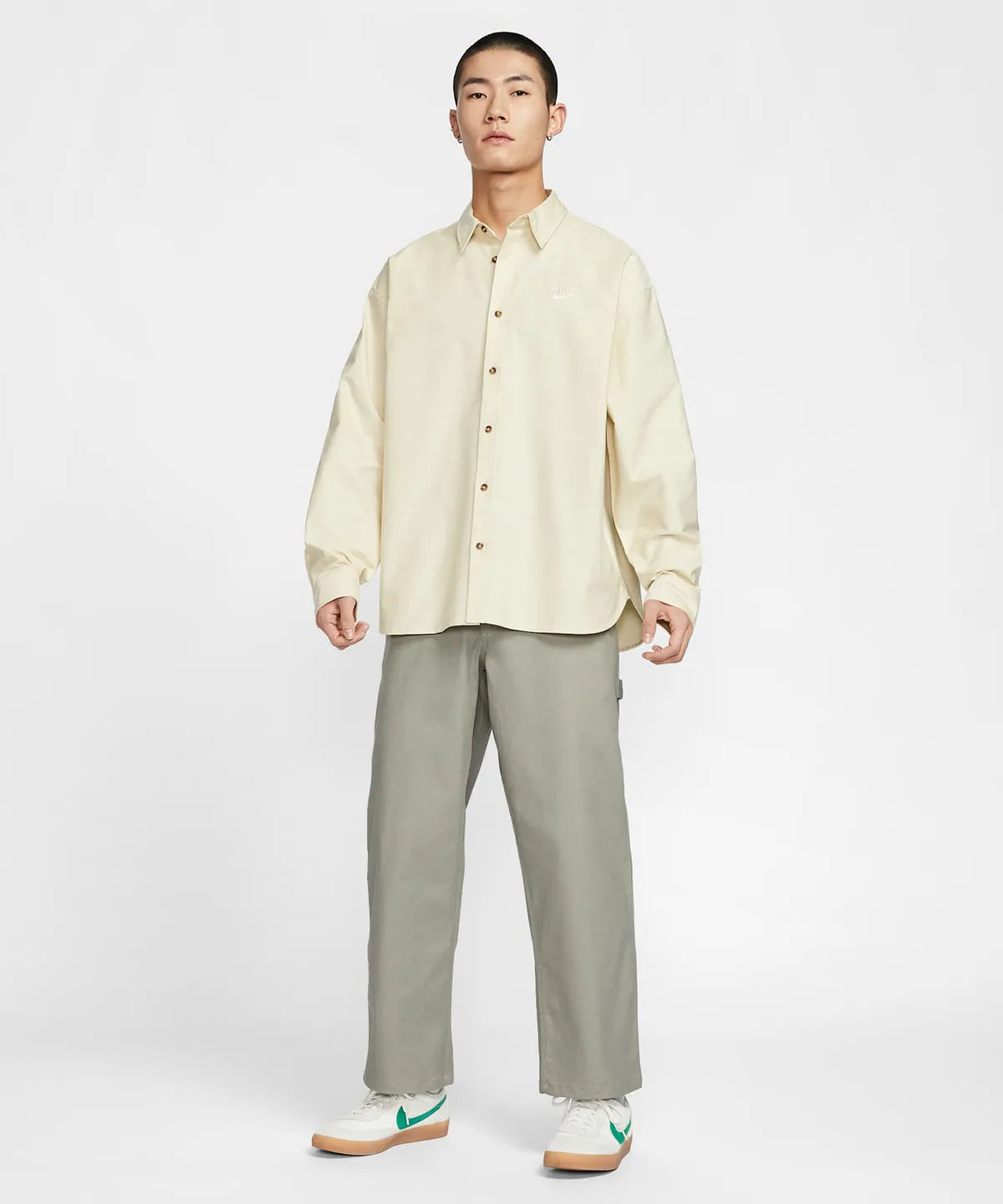 Nike Club Long-Sleeve Oxford Oversized Shirt