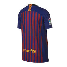 Nike FC Barcelona Youth Breathe Short Sleeve Stadium Home Jersey