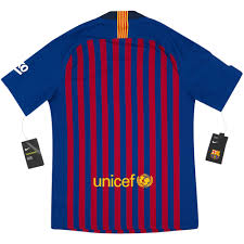 Nike FC Barcelona Youth Breathe Short Sleeve Stadium Home Jersey