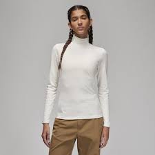 Nike W J Long Sleeve Mock Neck Top