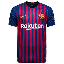 Nike FC Barcelona Youth Breathe Short Sleeve Stadium Home Jersey