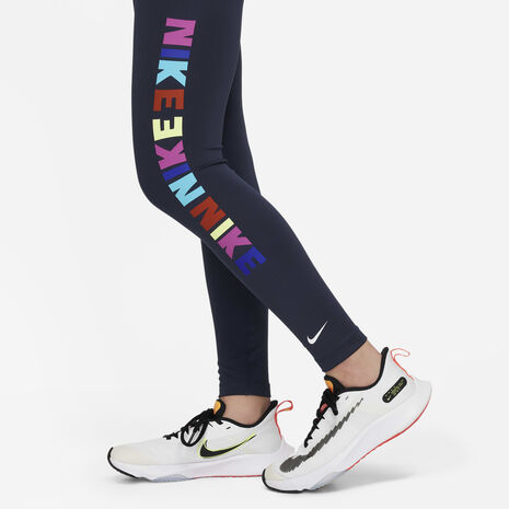 Nike Girls Dri-FIT One Tight Logo Print