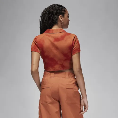 Nike W J Short-Sleeve All-Over Print Knit Top