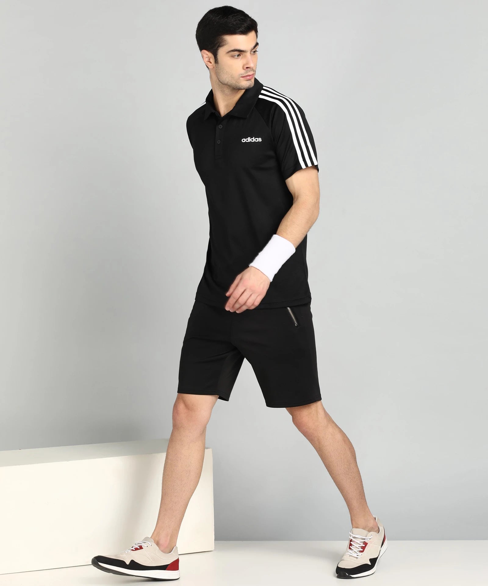 Adidas Polo T-Shirt Black
