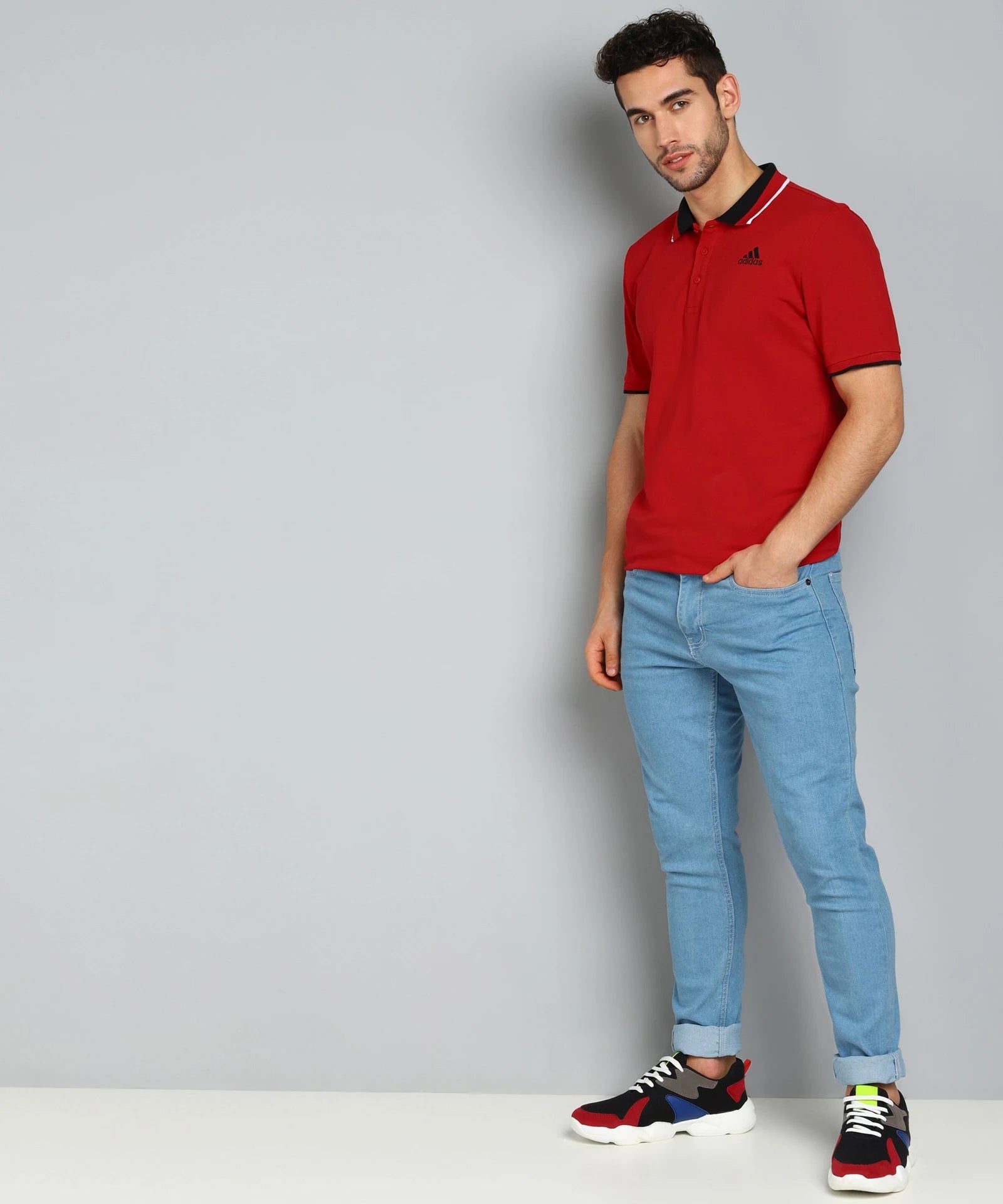Adidas Polo T-Shirt Red