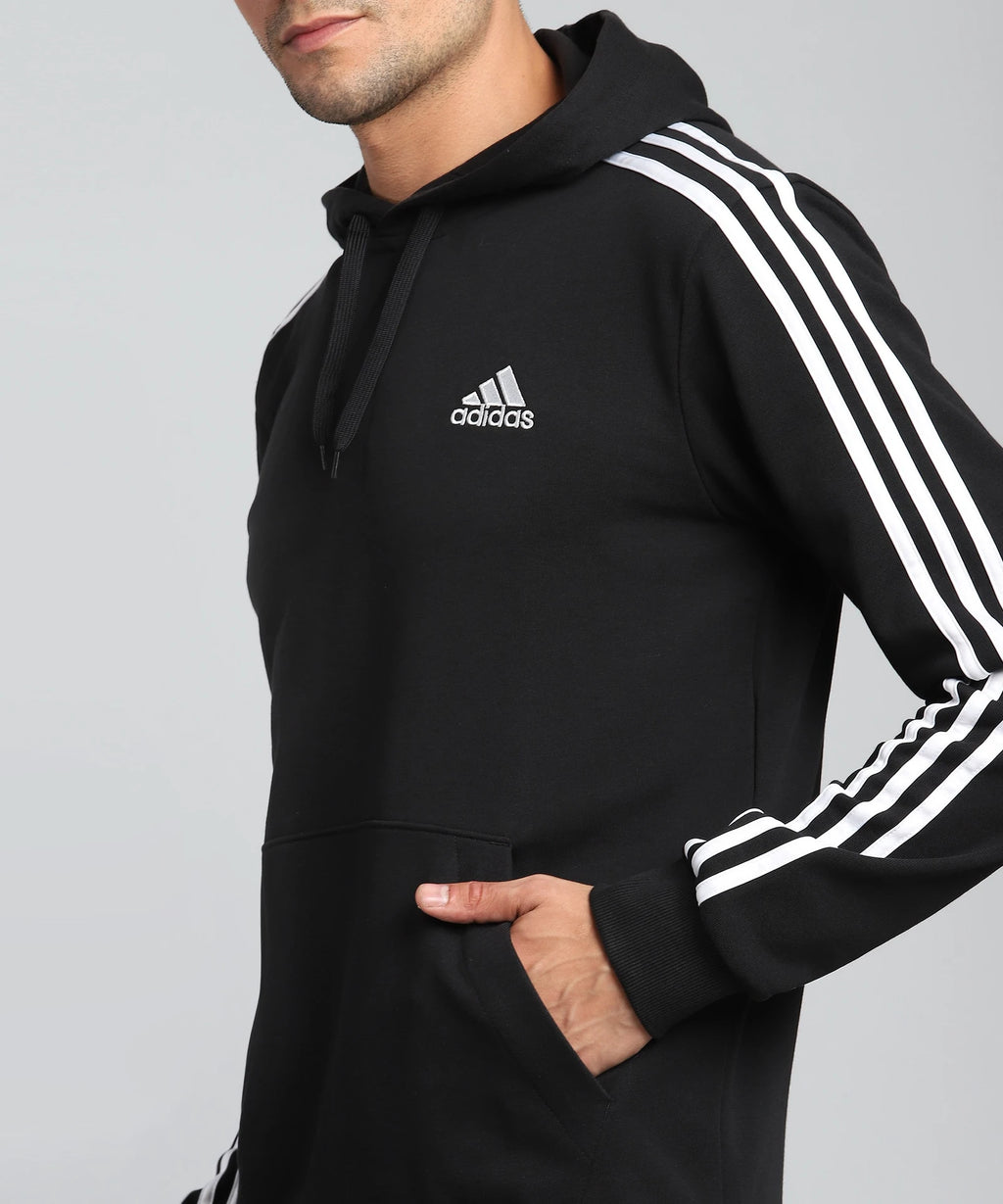 Adidas Men's Full Sleeves Turtle Neck Striped Sweatshirt