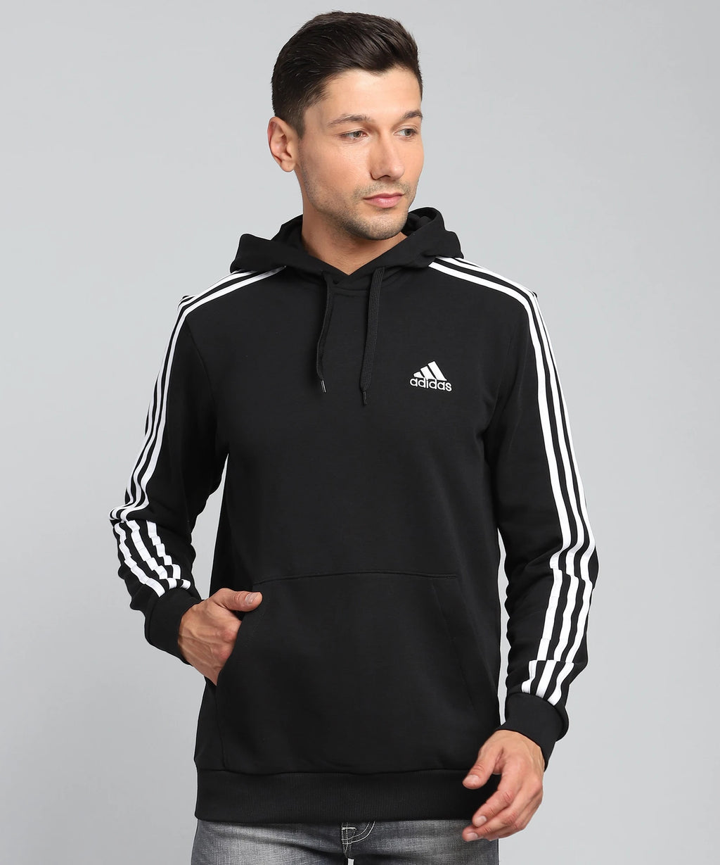 Adidas Men's Full Sleeves Turtle Neck Striped Sweatshirt