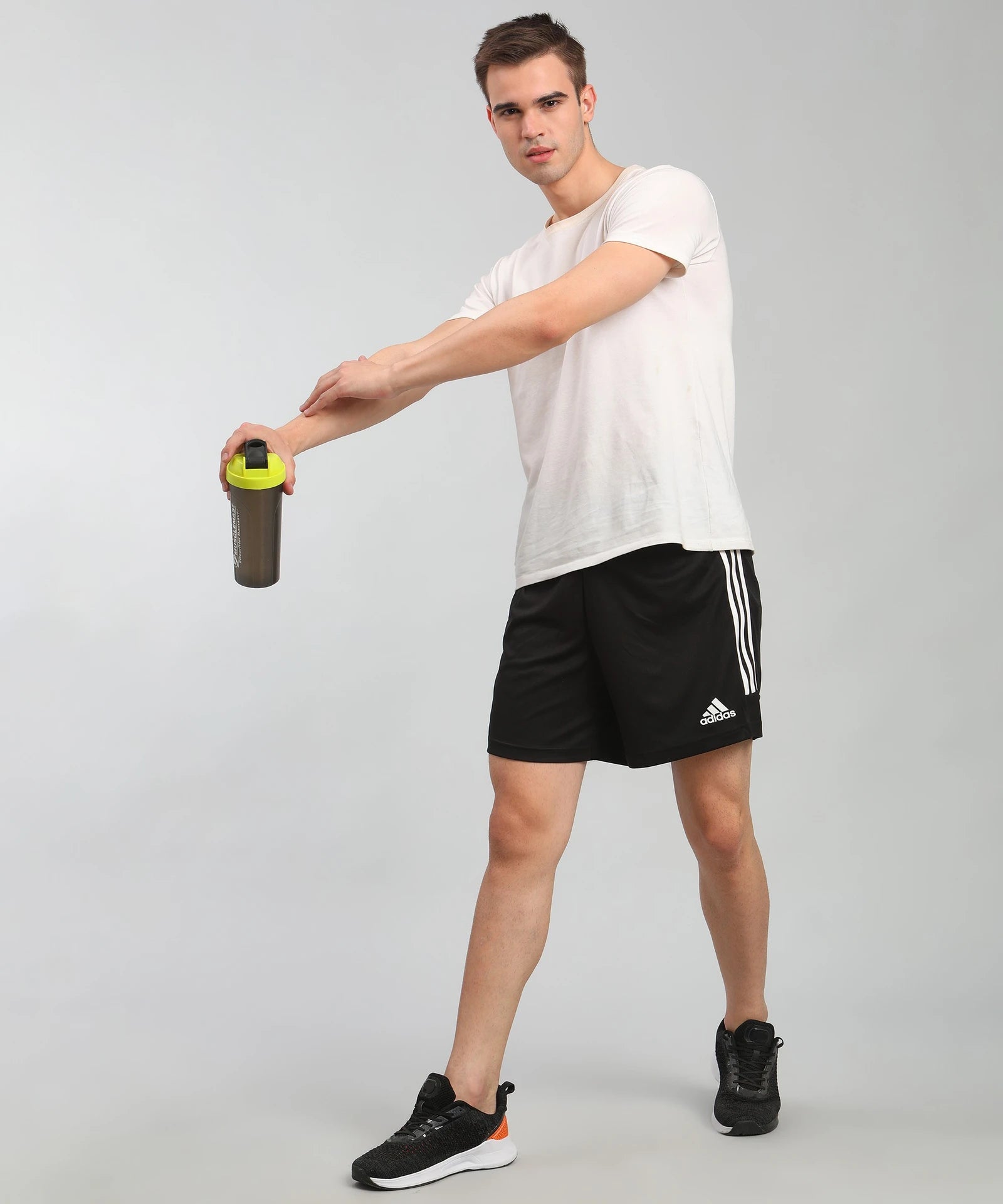 Adidas Recycled Polyester Striped Shorts for Men