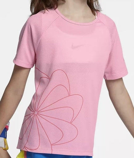Nike Girls' Graphic Short-Sleeve Running Top