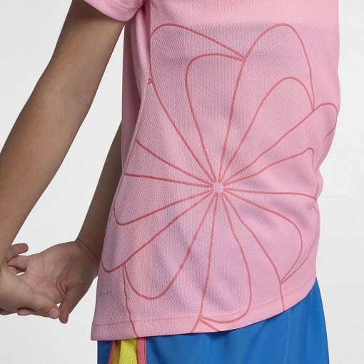 Nike Girls' Graphic Short-Sleeve Running Top