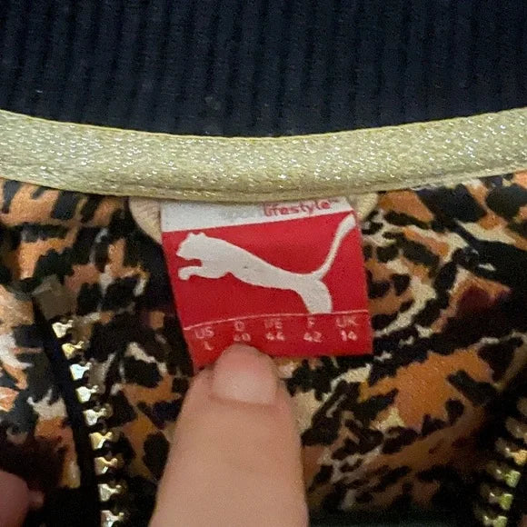 Puma Women's Printed Bomber Sweat Cashew