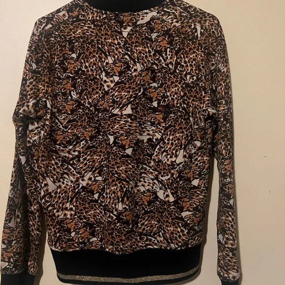 Puma Women's Printed Bomber Sweat Cashew
