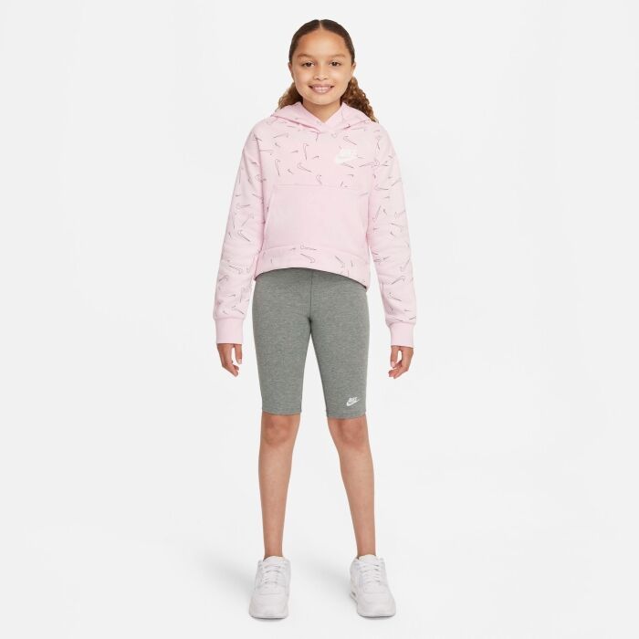 Nike Girls' Sportswear Fleece All-Over Print Hoodie