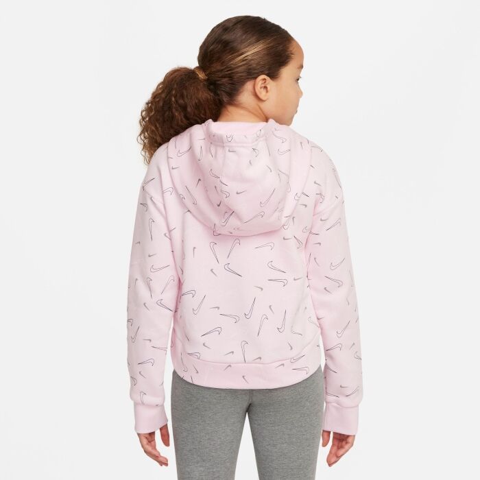Nike Girls' Sportswear Fleece All-Over Print Hoodie