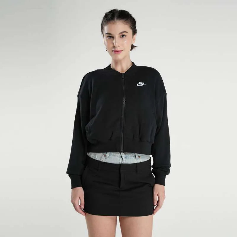 Nike AS Women's Club Fleece Oversized Cropped Full-Zip Sweatshirt
